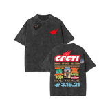 100% Cotton Oversized Hip-Hop T-Shirt – Washed Cactus Jack Short Sleeve Graphic Tee for Men & Women - K16 / XXL