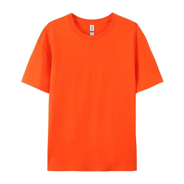100% Cotton Unisex Short Sleeve T-Shirt – Casual Soft Summer Tee Fashion Trend Top Customizable - Orange / XXL
