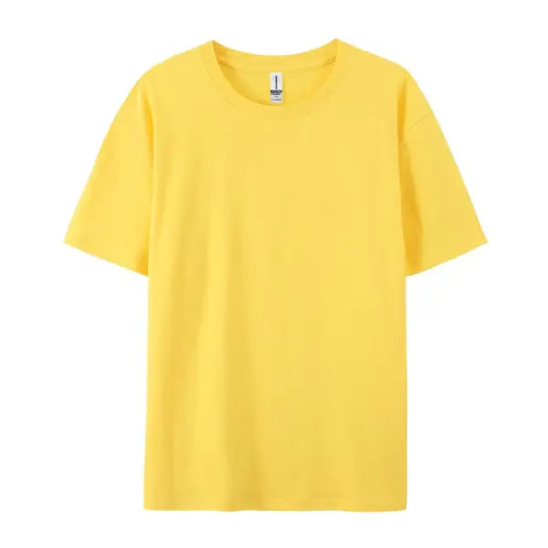 100% Cotton Unisex Short Sleeve T-Shirt – Casual Soft Summer Tee Fashion Trend Top Customizable - Yellow / XXL