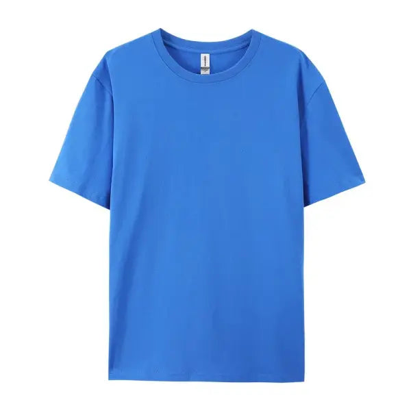 100% Cotton Unisex Short Sleeve T-Shirt – Casual Soft Summer Tee Fashion Trend Top Customizable - Blue / L
