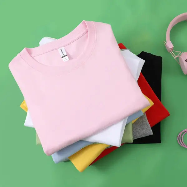 100% Cotton Unisex Short Sleeve T-Shirt – Casual Soft Summer Tee Fashion Trend Top Customizable