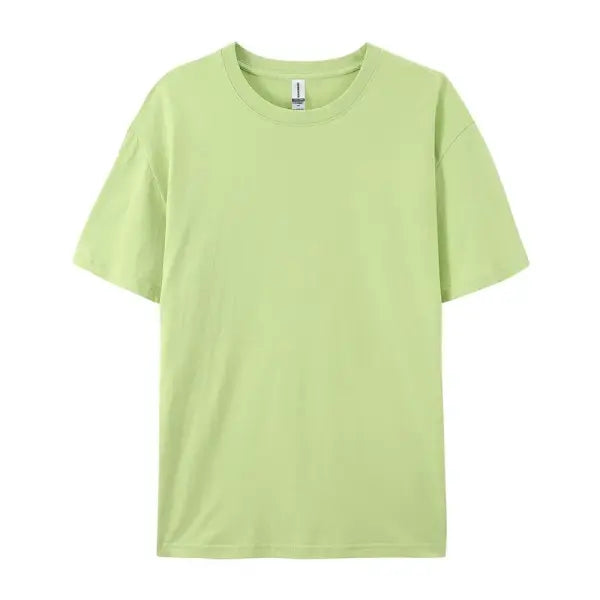 100% Cotton Unisex Short Sleeve T-Shirt – Casual Soft Summer Tee Fashion Trend Top Customizable - Light Green / L