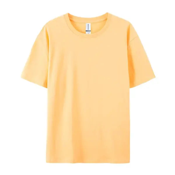 100% Cotton Unisex Short Sleeve T-Shirt – Casual Soft Summer Tee Fashion Trend Top Customizable - Sun Orange / L