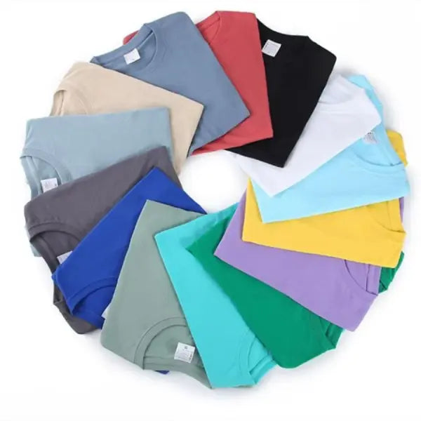 100% Cotton Unisex Short Sleeve T-Shirt – Solid O-Neck Summer Top Korean Loose Fit M–4XL