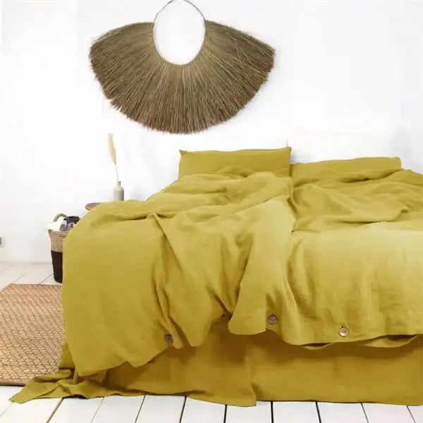 100% French Linen Natural Duvet Cover Soft Comfortable Quilt Comforter Cover Queen Durable Healthy Home Textiles