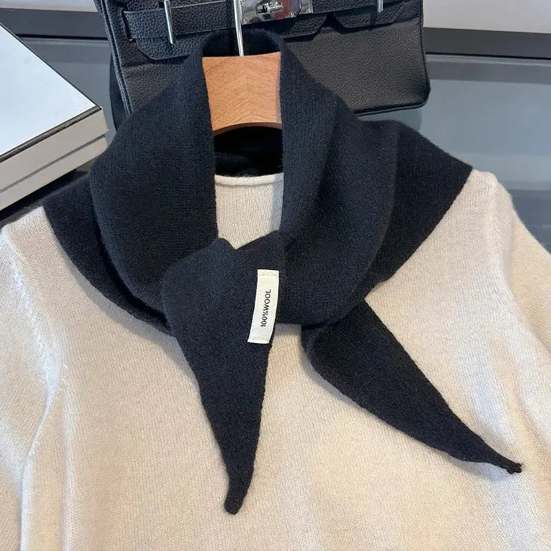 Wool winter scarf solid cashmere wrap for outdoor warmth