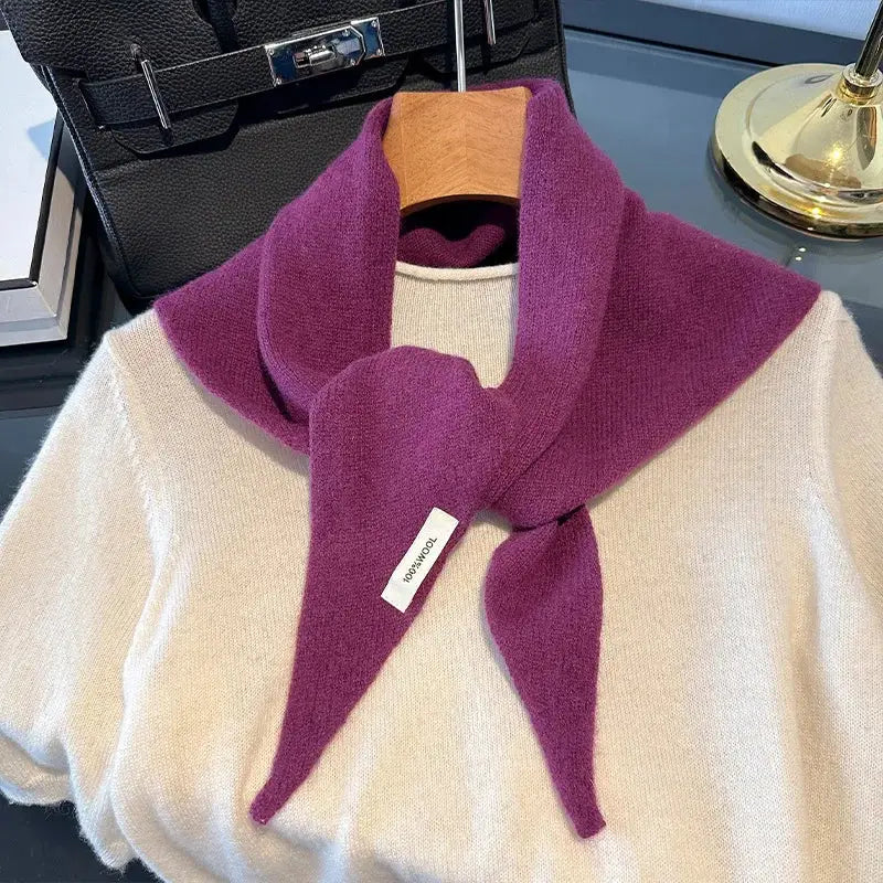 Wool winter scarf solid cashmere wrap for outdoor warmth - DB031-14 / 60x130cm / China Mainland