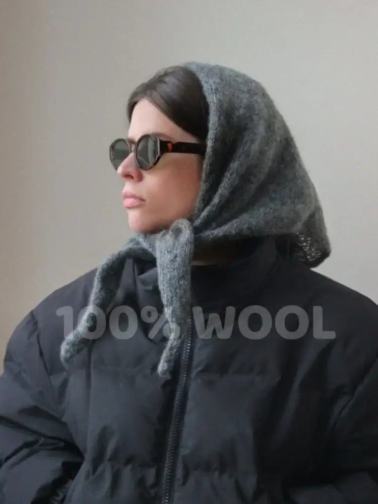 Wool winter scarf solid cashmere wrap for outdoor warmth