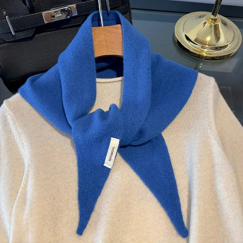Wool winter scarf solid cashmere wrap for outdoor warmth - DB031-10 / 60x130cm / China Mainland