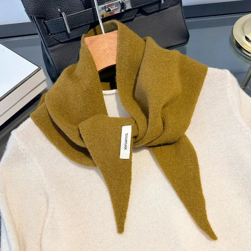 Wool winter scarf solid cashmere wrap for outdoor warmth - DB031-08 / 60x130cm / China Mainland