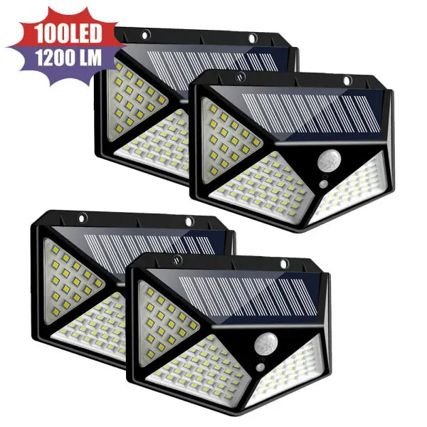 100LED Solar Waterproof Wall Lamp with Human Body Induction
