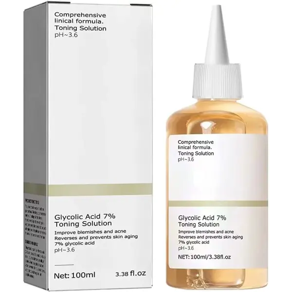 100ml Glycolic Acid 7% Toning Solution To Remove Acne and Moisturize Skin Rejuvenating Lotion