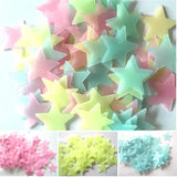 100pcs Glow in the Dark Stars: Luminous Fluorescent Wall Stickers for Kids’ Ceiling & Room Decor - MULTI