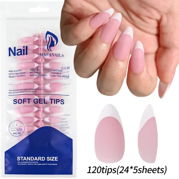 100pcs Light Pink Press-On Nails – Short/Medium Square Full Cover Fake Nail Tips in 10 Sizes for Finger - TD199-1