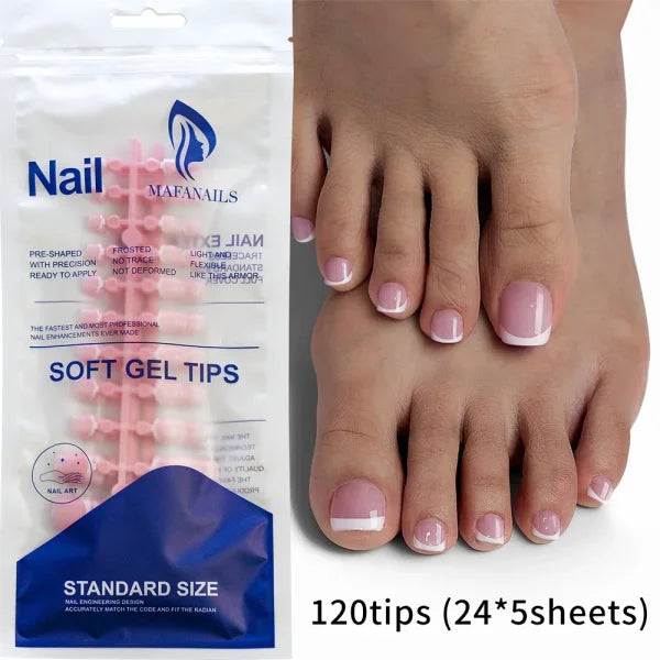 100pcs Light Pink Press-On Nails – Short/Medium Square Full Cover Fake Nail Tips in 10 Sizes for Finger - TD179-2