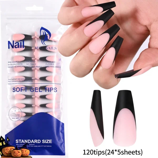 100pcs Light Pink Press-On Nails – Short/Medium Square Full Cover Fake Nail Tips in 10 Sizes for Finger - TD207-S1