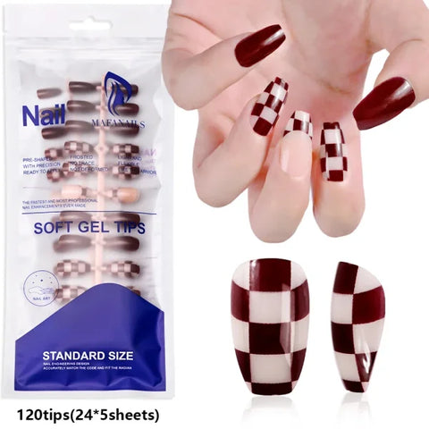 100pcs Light Pink Press-On Nails – Short/Medium Square Full Cover Fake Nail Tips in 10 Sizes for Finger - TD210