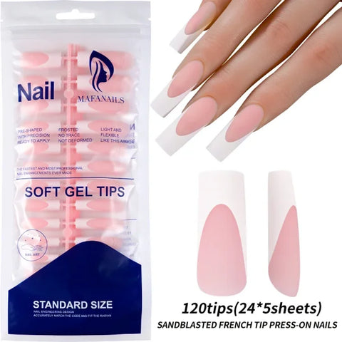 100pcs Light Pink Press-On Nails – Short/Medium Square Full Cover Fake Nail Tips in 10 Sizes for Finger - TD232-S1