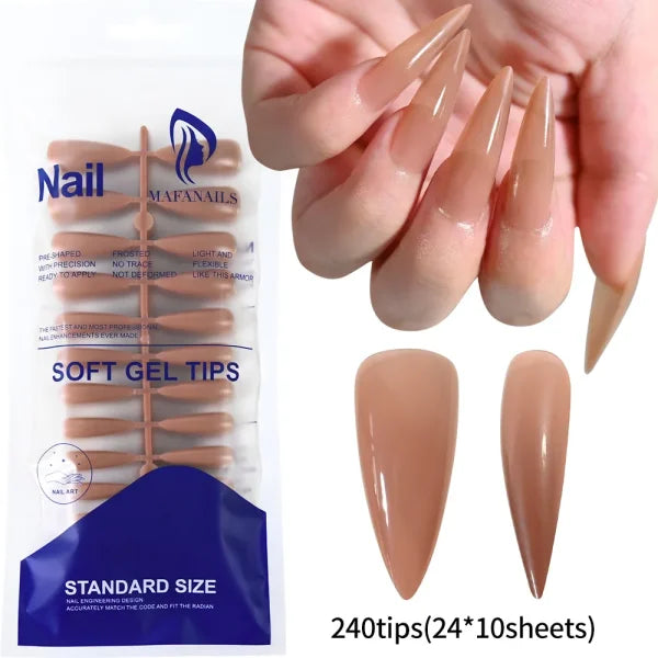100pcs Light Pink Press-On Nails – Short/Medium Square Full Cover Fake Nail Tips in 10 Sizes for Finger - TD201