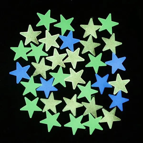 100Pcs/Set Stars Luminous Wall Stickers Glow In The Dark For Kids Baby Room Decoration Decals Colorful Star Home DIY