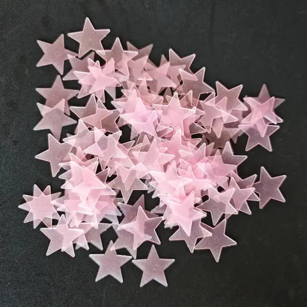 100pcs Glow in the Dark Stars: Luminous Colorful Wall Stickers for Kids’ Bedrooms - Pink