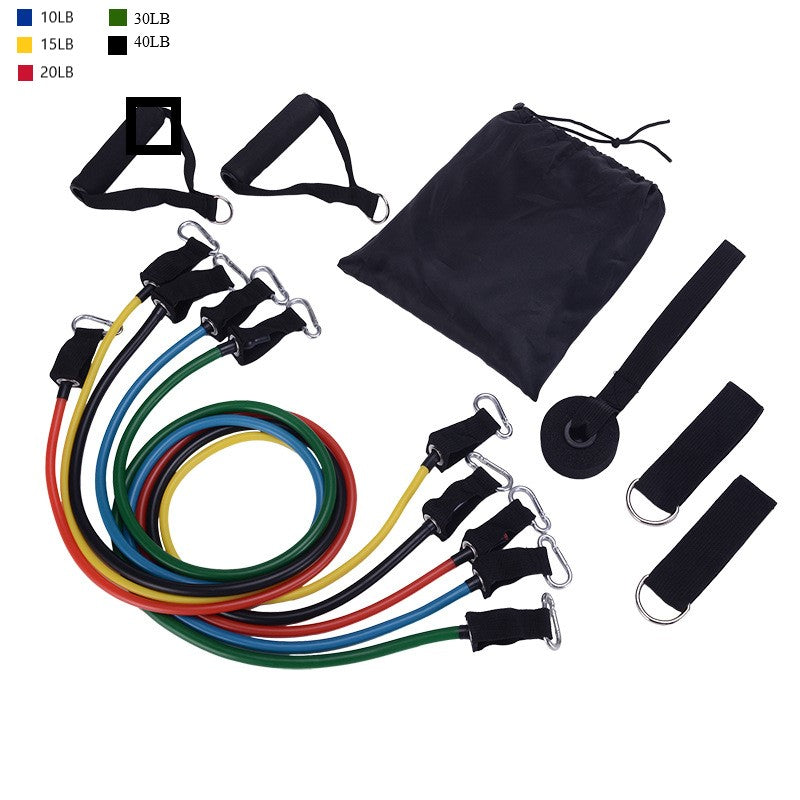 Resistance Band Set with Soft Foam Handles and Ankle Straps