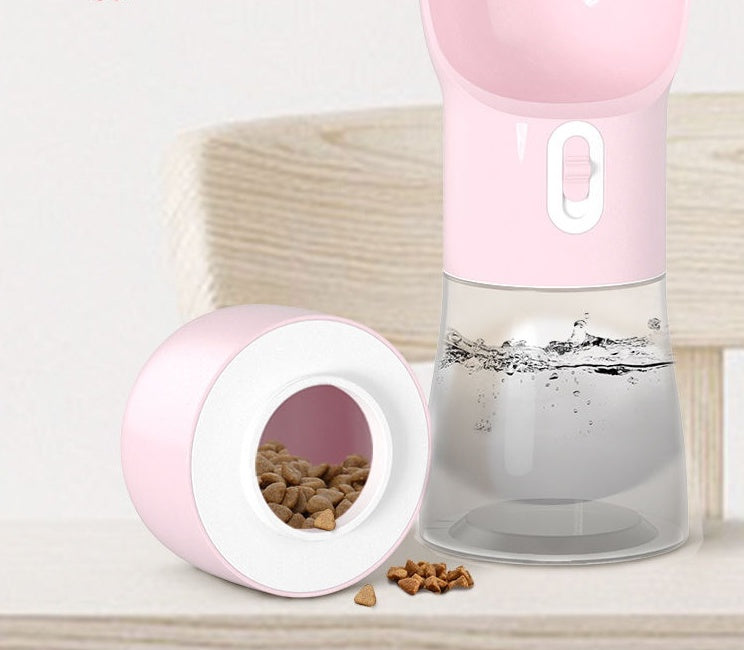 Portable Pet Food and Water Dispenser for Dogs and Cats