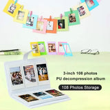 108 Pockets PU Leather Photo Album for Fujifilm Instax Mini 12 3-inch Film Storage Case