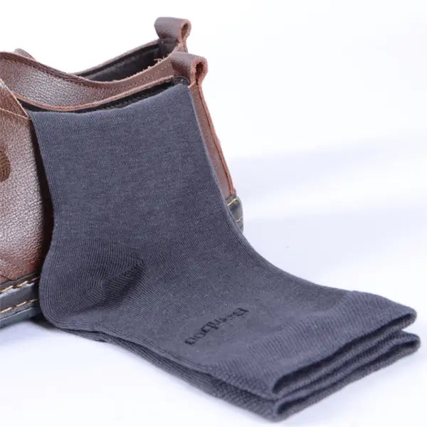 10 Pairs of Breathable Bamboo Fiber Crew Socks for Men