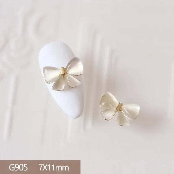 10Pcs 3D Butterfly and Flower Nail Charms for Trendy Nail Art - G905