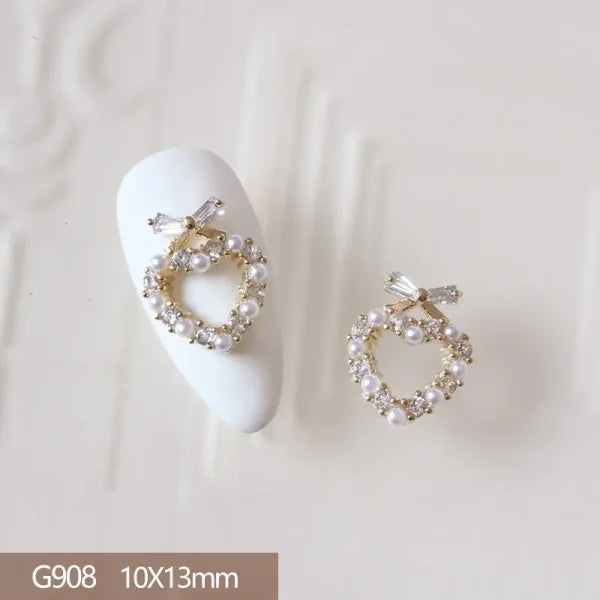 10Pcs 3D Butterfly and Flower Nail Charms for Trendy Nail Art - G908