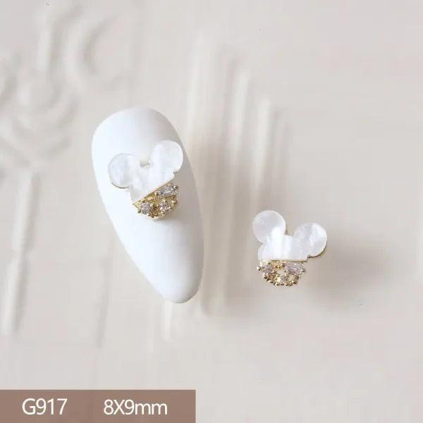 10Pcs 3D Butterfly and Flower Nail Charms for Trendy Nail Art - G917