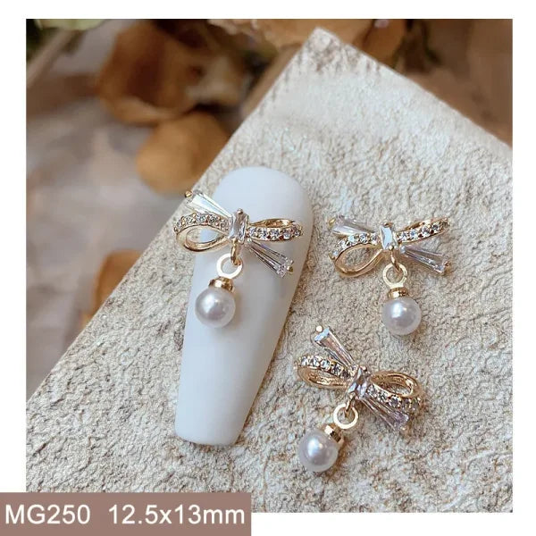 10Pcs 3D Butterfly and Flower Nail Charms for Trendy Nail Art - MG250