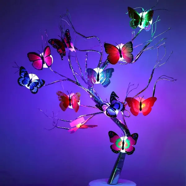 10pcs 3D LED Butterfly Decoration Night Light Sticker Single and Double Wall Light for Garden Backyard Lawn Party