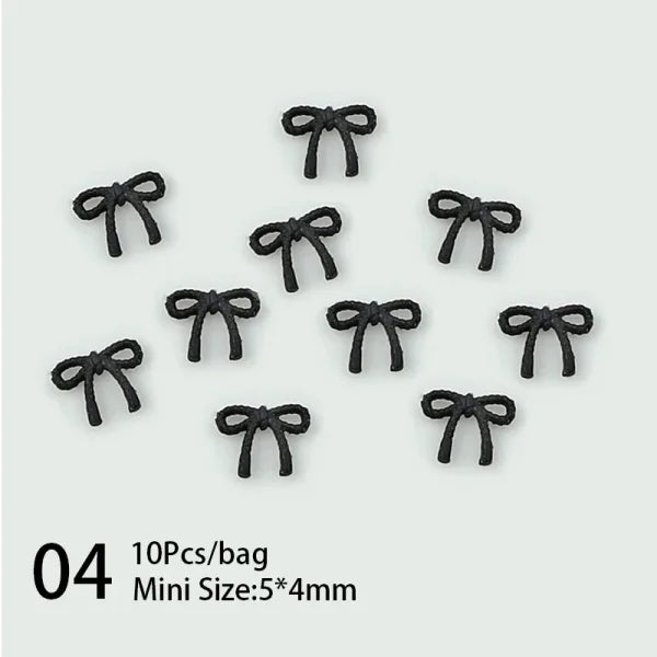 10pcs Bag of Silver and Gold Butterfly Nail Charms for Women’s Fashion - BO4