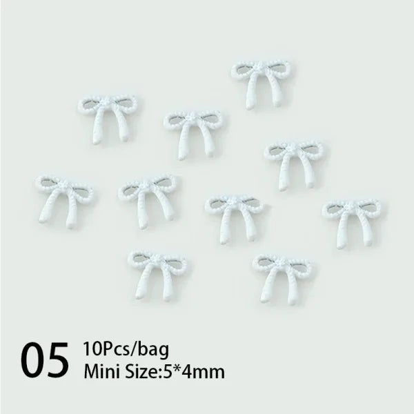 10pcs Bag of Silver and Gold Butterfly Nail Charms for Women’s Fashion - BO5