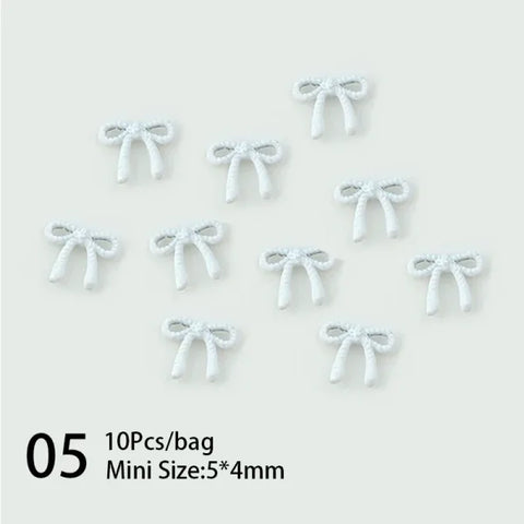 10pcs Bag of Silver and Gold Butterfly Nail Charms for Women’s Fashion - BO5