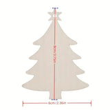 10pcs Unfinished Wood Christmas Tree Ornaments: DIY Blank Slices for Holiday Crafts - 10Pcs