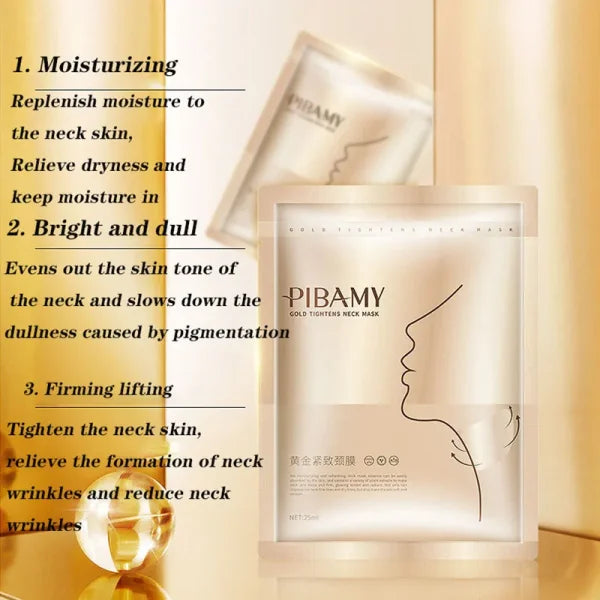 Gold Firming Neck Mask with Centella Asiatica Extract for Moisturizing - Himpall
