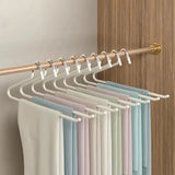 10PCS Goose-Type Dip Plastic Pants Hangers Z-Type Non-Slip Wardrobe Rack for Women’s Clothes - 10pcs GRAY