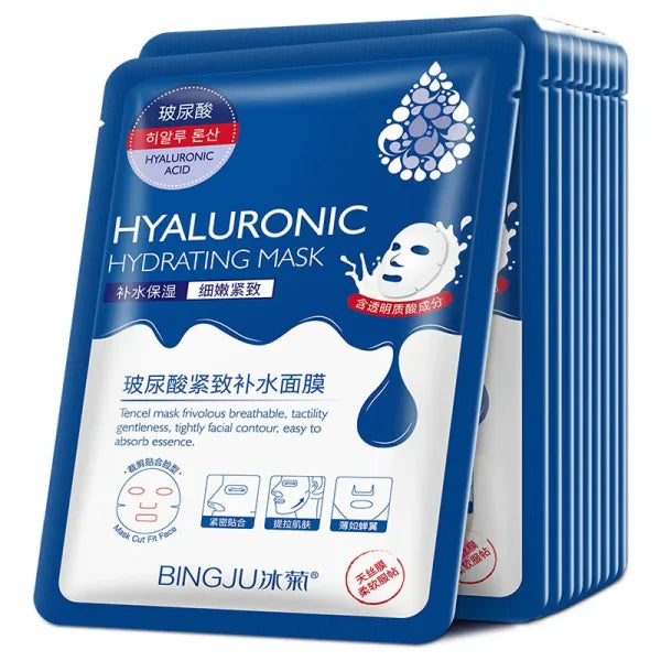 Hyaluronic Acid Hydrating Facial Mask Sheet for Moisture and Rejuvenation - Himpall
