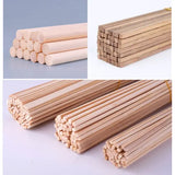 10pcs Bamboo Wood DIY Craft Strips: Model Building Material for Mini Furniture & Lanterns