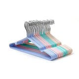 10-Pack Metal Traceless Hangers: Non-Slip Heavy-Duty Space Savers for Bedroom Closets
