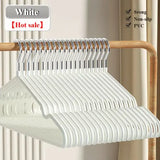10-Pack Metal Traceless Hangers: Non-Slip Heavy-Duty Space Savers for Bedroom Closets