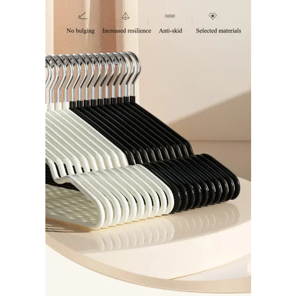 10-Pack Metal Traceless Hangers: Non-Slip Heavy-Duty Space Savers for Bedroom Closets