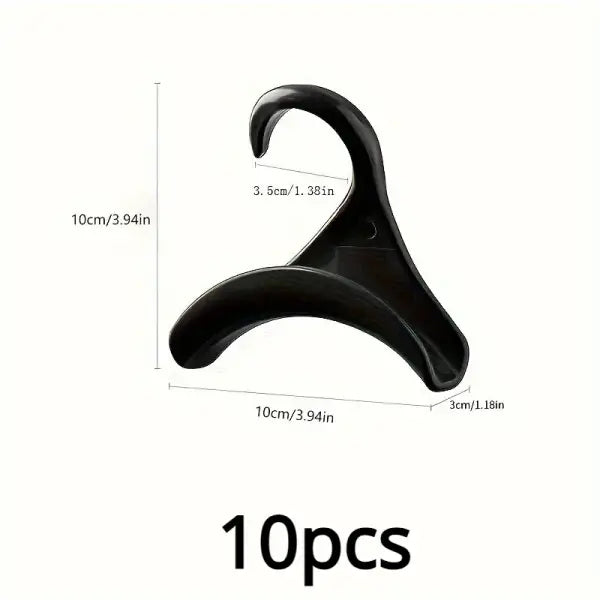 10pcs Widen Connection Hooks: Space-Saving Hanger Extenders for Handbags Scarves & Hats - Black-10pcs