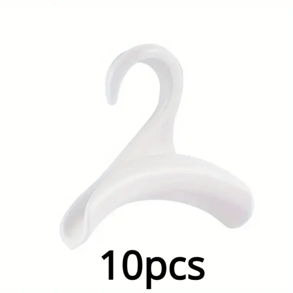 10pcs Widen Connection Hooks: Space-Saving Hanger Extenders for Handbags Scarves & Hats - White-10pcs