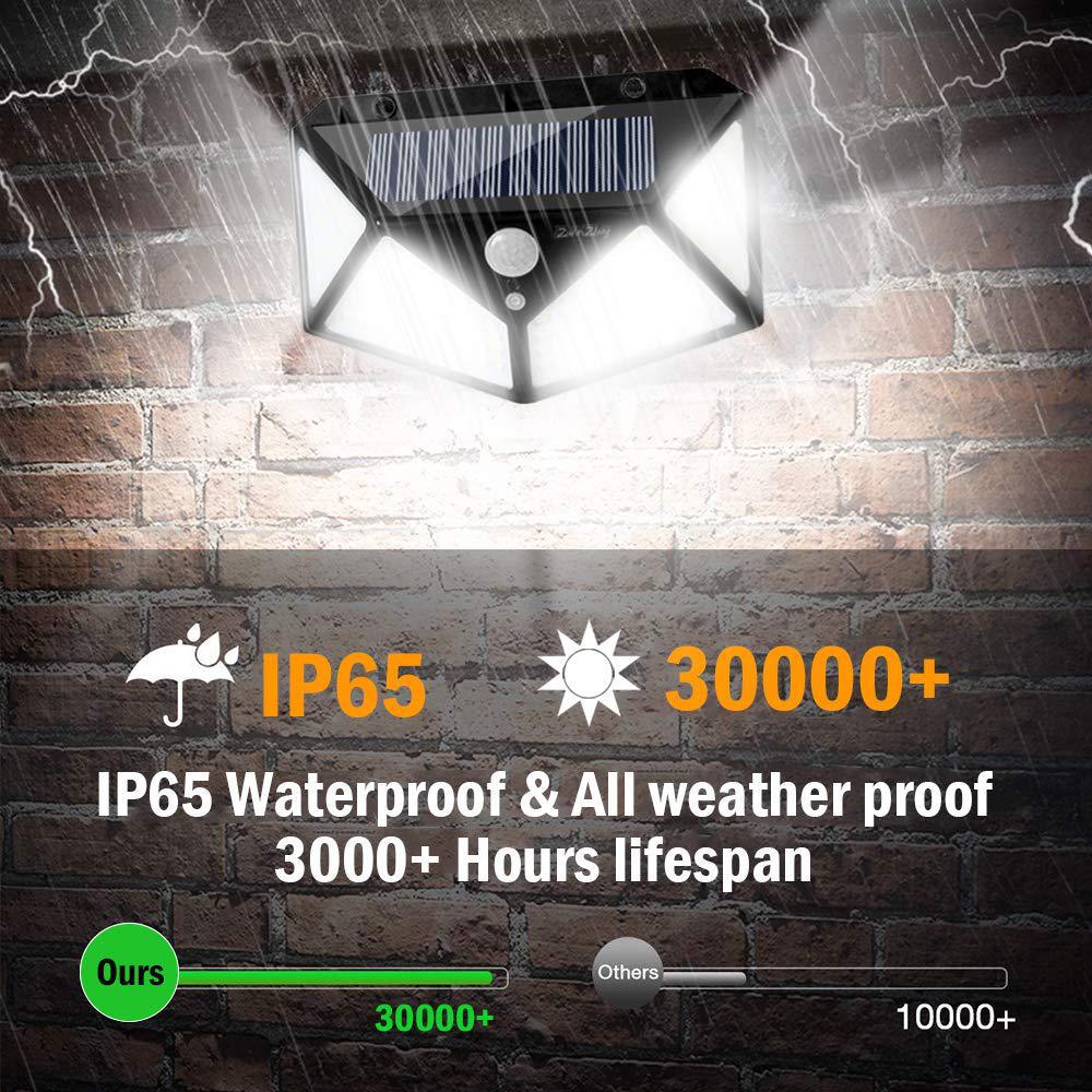 100LED Solar Waterproof Wall Lamp with Human Body Induction