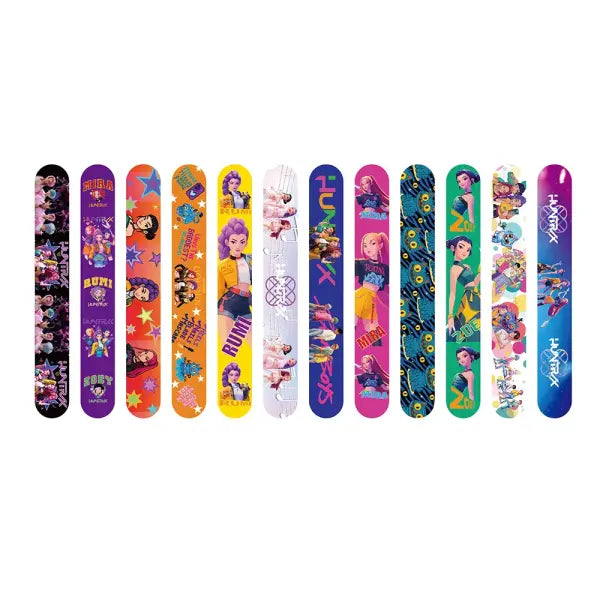 12/24/36/48pcs K-POP Demon Hunters Slap Bracelets Birthday Party Favors Gift Bag Christmas Stocking Fillers for Kids