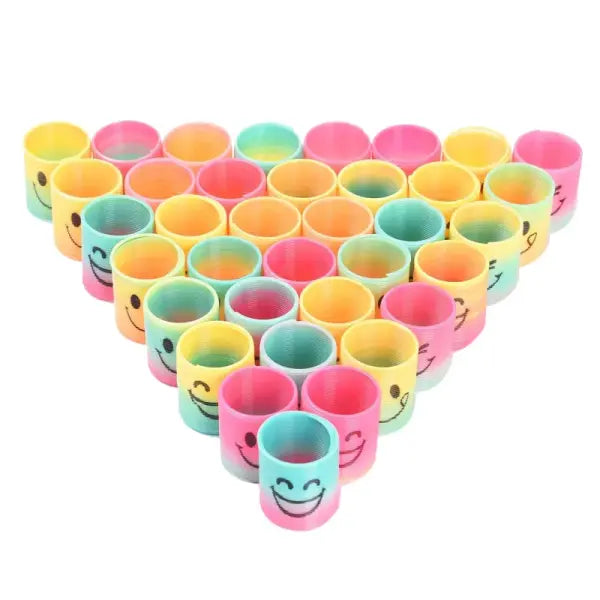 12/24 Rainbow Magic Springs Circle Toys Kids Birthday Party Favors Guests Giveaway Small Gifts Pinata Fillers Flexible